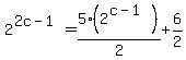 2%5E%282c-1%29=5%282%5E%28c-1%29%29%2F2%2B6%2F2
