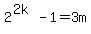 2%5E%282k%29-1=3m