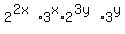 2%5E%282x%29%2A3%5Ex%2A2%5E%283y%29%2A3%5Ey
