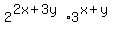 2%5E%282x%2B3y%29%2A3%5E%28x%2By%29