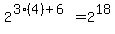 2%5E%283%284%29%2B6%29+=+2%5E18