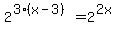 2%5E%283%28x-3%29%29=2%5E%282x%29