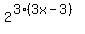 2%5E%283%2A%283x-3%29%29