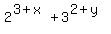 2%5E%283%2Bx%29+%2B++3%5E%282%2By%29
