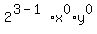 2%5E%283-1%29%2Ax%5E0%2Ay%5E0