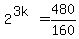 2%5E%283k%29+=+480%2F160