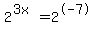2%5E%283x%29+=+2%5E-+7