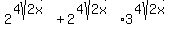 2%5E%284sqrt%282x%29%29+%2B+2%5E%284sqrt%282x%29%29%2A3%5E%284sqrt%282x%29%29
