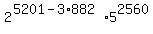 2%5E%285201-3%2A882%29%2A5%5E2560