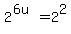 2%5E%286u%29=2%5E2