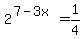 2%5E%287-3x%29=1%2F4