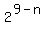 2%5E%289-n%29