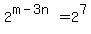 2%5E%28m-3n%29+=+2%5E7