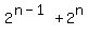 2%5E%28n-1%29%2B2%5En