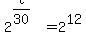 2%5E%28t%2F30%29=2%5E12