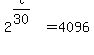 2%5E%28t%2F30%29=4096
