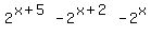2%5E%28x%2B5%29+-+2%5E%28x%2B2%29+-+2%5Ex