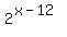 2%5E%28x-12%29