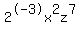 2%5E-3x%5E2z%5E7