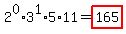 2%5E0%2A3%5E1%2A5%2A11=highlight%28165%29