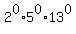 2%5E0%2A5%5E0%2A13%5E0