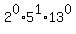 2%5E0%2A5%5E1%2A13%5E0