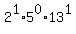 2%5E1%2A5%5E0%2A13%5E1