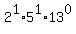 2%5E1%2A5%5E1%2A13%5E0