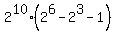 2%5E10%282%5E6+-+2%5E3+-+1%29