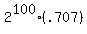 2%5E100%28.707%29%29%5E200=1