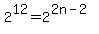 2%5E12=2%5E%282n-2%29