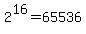 2%5E16=65536