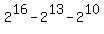 2%5E16+-+2%5E13+-+2%5E10