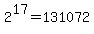 2%5E17+=+131072