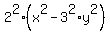 2%5E2%28x%5E2+-3%5E2%2Ay%5E2%29