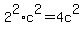 2%5E2%2Ac%5E2=4c%5E2