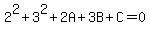2%5E2%2B3%5E2%2B2A%2B3B%2BC=0