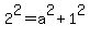 2%5E2=a%5E2%2B1%5E2