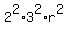 2%5E2+%2A+3%5E2+%2A+r%5E2