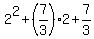 2%5E2+%2B+%287%2F3%29%2A2+%2B+7%2F3