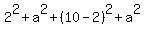 2%5E2+%2B+a%5E2+%2B+%2810-2%29%5E2+%2B+a%5E2