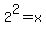2%5E2+=+x