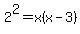 2%5E2+=+x%28x-3%29