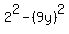 2%5E2+-+%289y%29%5E2