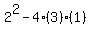 2%5E2+-+4%283%29%281%29