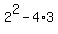 2%5E2+-+4%2A3%29