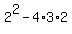 2%5E2+-+4%2A3%2A2