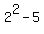 2%5E2+-+5