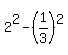 2%5E2-%281%2F3%29%5E2