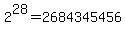 2%5E28=2684345456